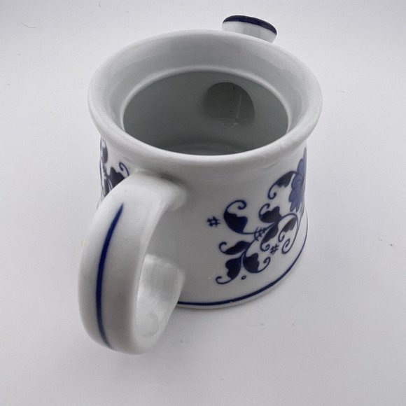 Holtkamp Greenhouses Inc. 2" Blue White Ceramic Watercan Planter‎ Succulent Pot - Picture 4 of 7